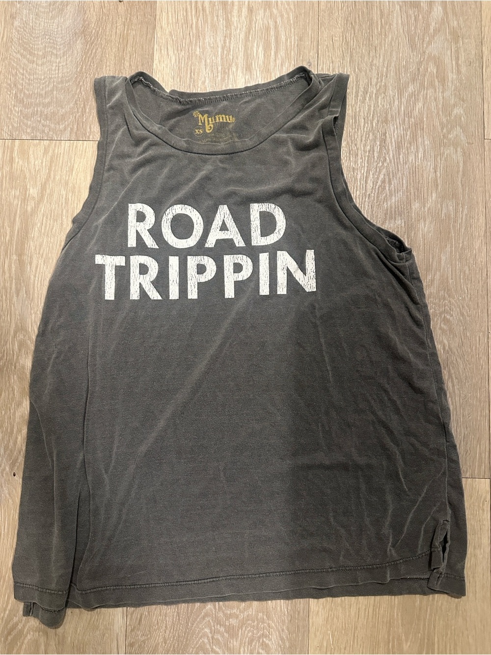 Show Me Your Mumu Vintage Black Road Trippin Muscle Tee Tank Top XS
